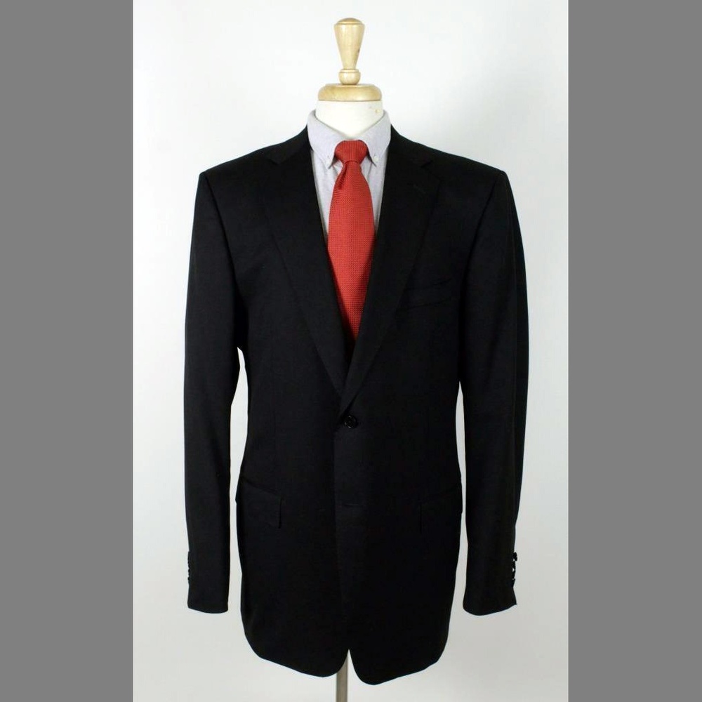 Ermenegildo Zegna 44L Black Sport Coat 10-1